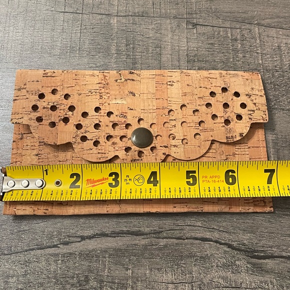Handmade Boho Chic Cork Cutout Wallet O/S - Picture 4 of 5